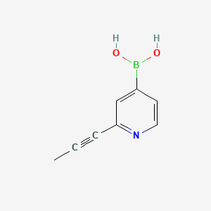 (2-(Prop-1-yn-1-yl)pyridin-4-yl)boronic acid chemical structure (CAS 1189373-05-4)
