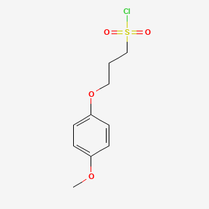 3-(4-Methoxyphenoxy)propane-1-sulfonyl chloride chemical structure (CAS 118943-25-2)