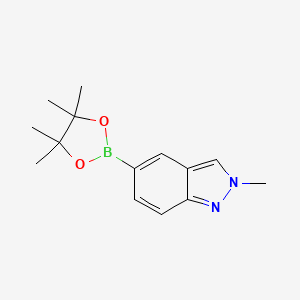 2-Methyl-5-(4,4,5,5-tetramethyl-1,3,2-dioxaborolan-2-yl)-2H-indazole chemical structure (CAS 1189746-27-7)