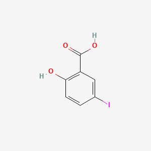 2-Hydroxy-5-iodobenzoic acid chemical structure (CAS 119-30-2)