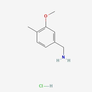 (3-Methoxy-4-methylphenyl)methanamine hydrochloride chemical structure (CAS 1190000-43-1)