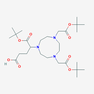 4-(4,7-Bis(2-(tert-butoxy)-2-oxoethyl)-1,4,7-triazonan-1-yl)-5-(tert-butoxy)-5-oxopentanoic acid chemical structure (CAS 1190101-34-8)