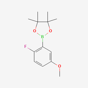 2-(2-Fluoro-5-methoxyphenyl)-4,4,5,5-tetramethyl-1,3,2-dioxaborolane chemical structure (CAS 1190129-83-9)