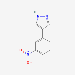 4-(3-Nitrophenyl)-1H-pyrazole chemical structure (CAS 1190222-97-9)