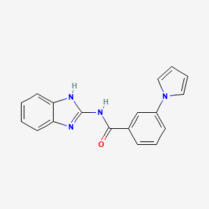 N-(1H-Benzo[d]imidazol-2-yl)-3-(1H-pyrrol-1-yl)benzamide chemical structure (CAS 1190277-80-5)