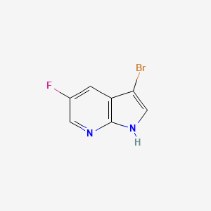 3-Bromo-5-fluoro-1H-pyrrolo[2,3-b]pyridine chemical structure (CAS 1190309-71-7)