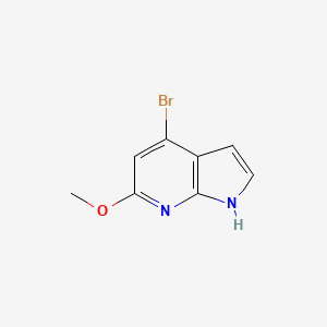 4-Bromo-6-methoxy-1H-pyrrolo[2,3-b]pyridine chemical structure (CAS 1190310-00-9)