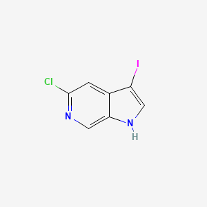 5-Chloro-3-iodo-1H-pyrrolo[2,3-c]pyridine chemical structure (CAS 1190310-51-0)