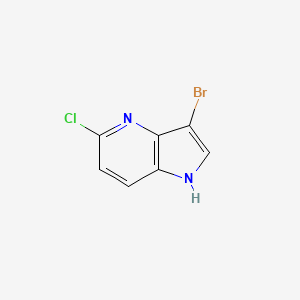 3-Bromo-5-chloro-1H-pyrrolo[3,2-b]pyridine chemical structure (CAS 1190310-75-8)