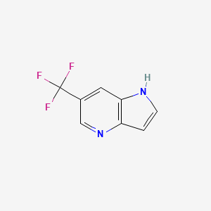 6-(Trifluoromethyl)-1H-pyrrolo[3,2-b]pyridine chemical structure (CAS 1190311-44-4)