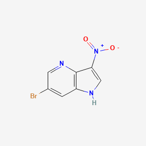 6-Bromo-3-nitro-1H-pyrrolo[3,2-b]pyridine chemical structure (CAS 1190311-94-4)