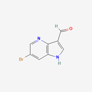 6-Bromo-1H-pyrrolo[3,2-b]pyridine-3-carbaldehyde chemical structure (CAS 1190312-27-6)