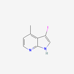 3-Iodo-4-methyl-1H-pyrrolo[2,3-b]pyridine chemical structure (CAS 1190313-65-5)