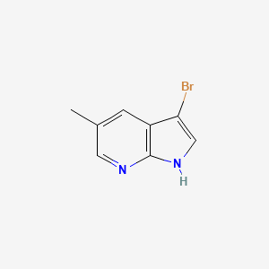 3-Bromo-5-methyl-1H-pyrrolo[2,3-b]pyridine chemical structure (CAS 1190314-41-0)
