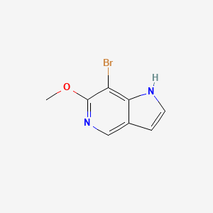 7-Bromo-6-methoxy-1H-pyrrolo[3,2-c]pyridine chemical structure (CAS 1190314-42-1)