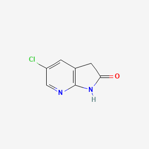 5-Chloro-1H-pyrrolo[2,3-b]pyridin-2(3H)-one chemical structure (CAS 1190314-60-3)