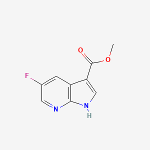 Methyl 5-fluoro-7-azaindole-3-carboxylate chemical structure (CAS 1190314-69-2)