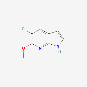 5-Chloro-6-methoxy-1H-pyrrolo[2,3-b]pyridine chemical structure (CAS 1190315-07-1)