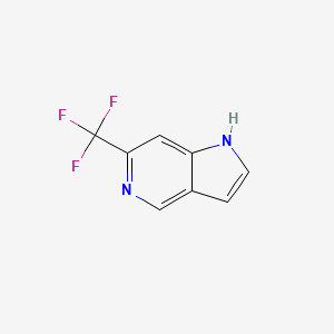 6-(Trifluoromethyl)-1H-pyrrolo[3,2-c]pyridine chemical structure (CAS 1190315-48-0)