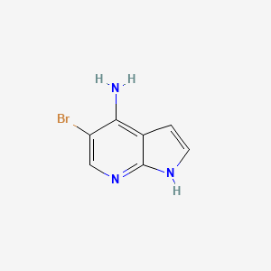 5-Bromo-1H-pyrrolo[2,3-b]pyridin-4-amine chemical structure (CAS 1190317-11-3)