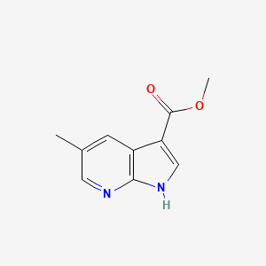 Methyl 5-methyl-1H-pyrrolo[2,3-b]pyridine-3-carboxylate chemical structure (CAS 1190317-14-6)