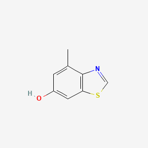 4-Methylbenzo[d]thiazol-6-ol chemical structure (CAS 1190317-27-1)