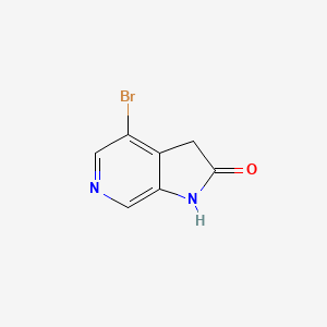 4-Bromo-1H-pyrrolo[2,3-c]pyridin-2(3H)-one chemical structure (CAS 1190318-93-4)