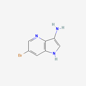6-Bromo-1H-pyrrolo[3,2-b]pyridin-3-amine chemical structure (CAS 1190319-40-4)