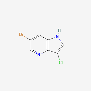 6-Bromo-3-chloro-1H-pyrrolo[3,2-b]pyridine chemical structure (CAS 1190319-44-8)