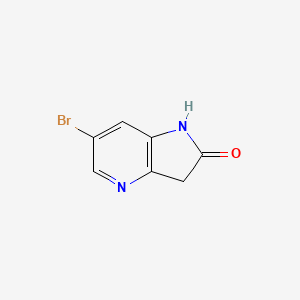 6-Bromo-1H-pyrrolo[3,2-b]pyridin-2(3H)-one chemical structure (CAS 1190319-62-0)