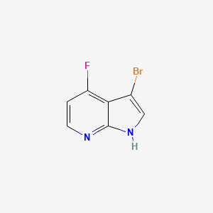 3-Bromo-4-fluoro-1H-pyrrolo[2,3-b]pyridine chemical structure (CAS 1190320-00-3)