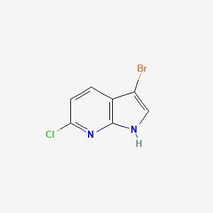 3-Bromo-6-chloro-7-azaindole chemical structure (CAS 1190321-08-4)