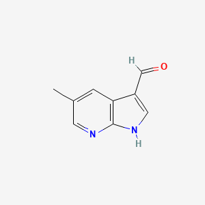 5-Methyl-1H-pyrrolo[2,3-b]pyridine-3-carbaldehyde chemical structure (CAS 1190321-17-5)