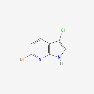 6-Bromo-3-chloro-1H-pyrrolo[2,3-b]pyridine chemical structure (CAS 1190321-31-3)