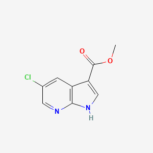 Methyl 5-chloro-1H-pyrrolo[2,3-b]pyridine-3-carboxylate chemical structure (CAS 1190321-49-3)