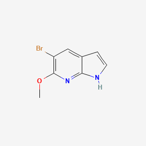 5-Bromo-6-methoxy-1H-pyrrolo[2,3-b]pyridine chemical structure (CAS 1190321-63-1)