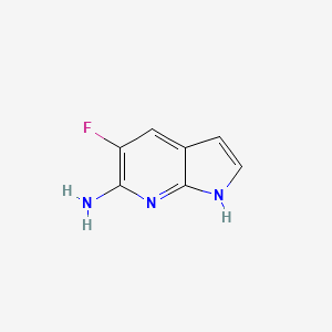 5-Fluoro-1H-pyrrolo[2,3-b]pyridin-6-amine chemical structure (CAS 1190321-94-8)