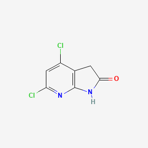 4,6-Dichloro-1H-pyrrolo[2,3-b]pyridin-2(3H)-one chemical structure (CAS 1190322-13-4)
