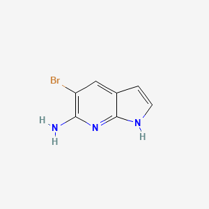 5-Bromo-1H-pyrrolo[2,3-b]pyridin-6-amine chemical structure (CAS 1190322-18-9)