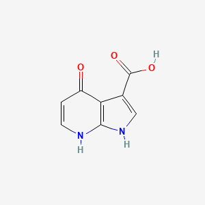 4-Hydroxy-1H-pyrrolo[2,3-b]pyridine-3-carboxylic acid chemical structure (CAS 1190322-37-2)