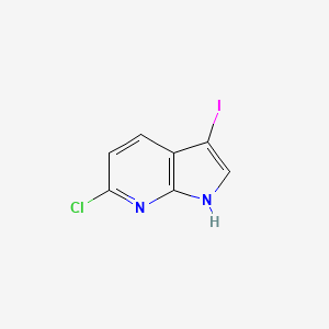 6-Chloro-3-iodo-1H-pyrrolo[2,3-b]pyridine chemical structure (CAS 1190322-78-1)