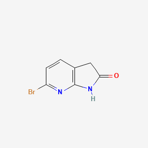 6-Bromo-1H-pyrrolo[2,3-b]pyridin-2(3H)-one chemical structure (CAS 1190322-81-6)