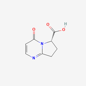 (S)-4-Oxo-4,6,7,8-tetrahydropyrrolo[1,2-a]pyrimidine-6-carboxylic acid chemical structure (CAS 1190392-22-3)
