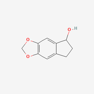 6,7-Dihydro-5H-indeno[5,6-d][1,3]dioxol-5-ol chemical structure (CAS 119055-20-8)