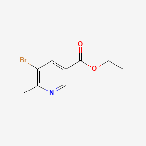 Ethyl 5-bromo-6-methylnicotinate chemical structure (CAS 1190862-70-4)