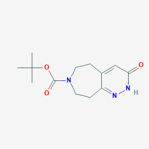 tert-Butyl 3-oxo-2,3,5,6,8,9-hexahydro-7H-pyridazino[3,4-d]azepine-7-carboxylate chemical structure (CAS 1190897-27-8)