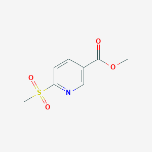 Methyl 6-(methylsulfonyl)nicotinate chemical structure (CAS 1190948-26-5)