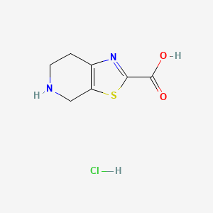 4,5,6,7-Tetrahydrothiazolo[5,4-c]pyridine-2-carboxylic acid hydrochloride chemical structure (CAS 1190971-73-3)