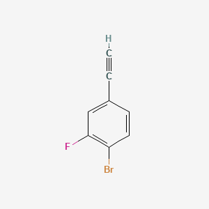 1-Bromo-4-ethynyl-2-fluorobenzene chemical structure (CAS 1191063-07-6)