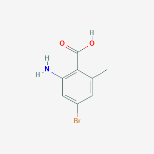 2-Amino-4-bromo-6-methylbenzoic acid chemical structure (CAS 1191076-36-4)